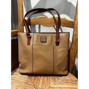 Dooney & Bourke Pebble Grain Lexington Pebble Grain Fall Leather Tote Caramel